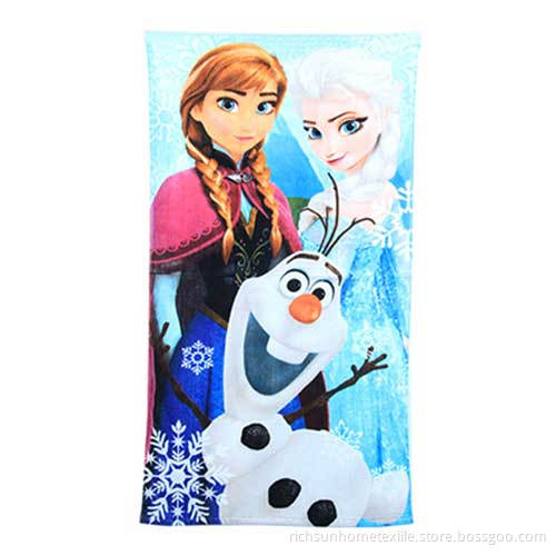 frozen printed beach towel